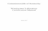 Commonwealth of Kentucky Wastewater Laboratory Certification Manual