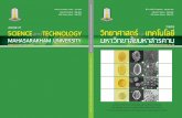 Journal of Science and Technology Mahasarakham University ...