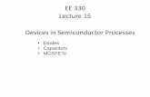 EE 330 Lecture 15 Devices in Semiconductor Processes