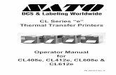 CL Series “e” Thermal Transfer Printers Operator Manual for
