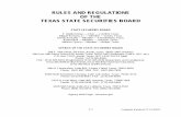 Regulations of the Texas State Securities Board