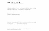 Using SIM for strong end-to-end Application Authentication