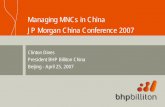 Managing MNCs in China JP Morgan China Conference 2007