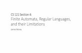 CS 121 Section 4: Finite Automata, Regular Languages, and ...