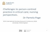 Challenges to person-centred practice in critical care ...