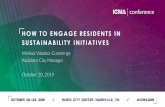 HOW TO ENGAGE RESIDENTS IN SUSTAINABILITY INITIATIVES