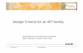 Weinrich design criteria for an IBT facility [modalità ...