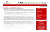 APSA Newsletter -