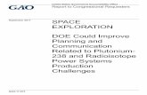 GAO-17-673, Space Exploration: DOE Could Improve Planning ...