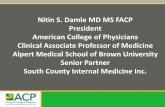 Nitin S. Damle MD MS FACP President American College of ...