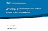 Australian Public Assessment Report for Nitisinone