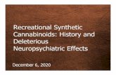 Recreational Synthetic Cannabinoids: History and ...