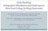 Code-Meshing: Pedagogical Affordances and Challenges in ...