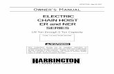ELECTRIC CHAIN HOIST ER and NER SERIES