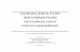 GUIDELINES FOR INFORMATION TECHNOLOGY PROCUREMENT