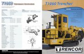 T1060 Performance SpecificationsP T1060 Trencher