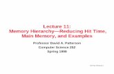 Lecture 11: Memory Hierarchy—Reducing Hit Time, Main Memory