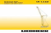 Liebherr LR-1160 Crawler Crane Data Sheet