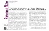 Tensile Strength of Lap Splices in Reinforced Concrete Members