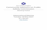 City of Bloomington Community Advisory on Public Safety ...