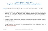 Power System / Week No. 1 Chapter 1 & 2: Introduction and ...