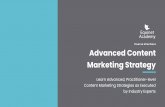 Advanced Content Marketing Course Brochure