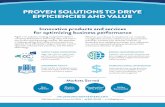 PROVEN SOLUTIONS TO DRIVE EFFICIENCIES AND VALUE