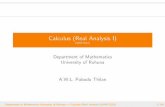 Calculus (Real Analysis I)