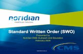 Standard Written Order (SWO)