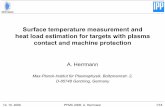 Surface temperature measurement and heat load estimation ...