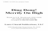 Ding Dong! Merrily On High - Lantz Choral Publications