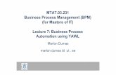 MTAT.03.231 Business Process Management (BPM) (for …