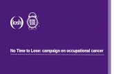 No Time to Lose: campaign on occupational cancer