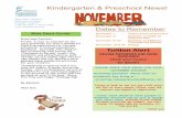 Kindergarten & Preschool News!