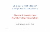 CS 61C: Great Ideas in Architecture