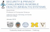 SECURITY & PRIVACY CHALLENGES IN MOBILE HEALTH (MHEALTH …
