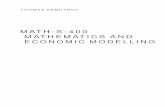MATH-S-400Mathematics and economic modelling