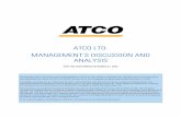 ATCO LTD. MANAGEMENT’S DISCUSSION AND ANALYSIS