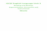 GCSE English Language Unit 3