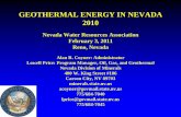 GEOTHERMAL ENERGY IN NEVADA 2010