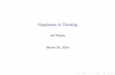 Happiness in Datalog