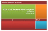 KDE Arts Humanities Program Review