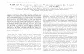JOURNAL OF LA MIMO Communication Measurements in Small ...