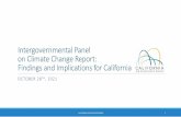 Intergovernmental Panelon Climate Change Report:Findings ...