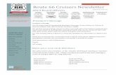 Route 66 Cruisers Newsletter