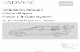 Installation Manual: Nissan Rogue Power Lift Gate System