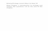 Botany/Ecology Lesson May 4 to May 10 Read Chapter 1 ...