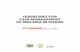 GUIDELINES FOR CASE MANAGEMENT OF MALARIA IN GHANA