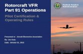 Rotorcraft VFR Federal Aviation Part 91 Operations