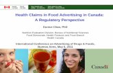 Health Claims in Food Advertising in Canada: A Regulatory